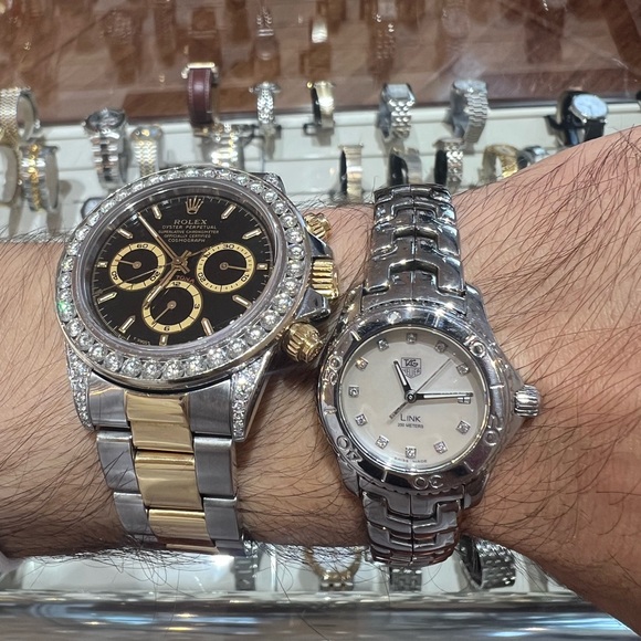 DIAMOND DIAL TAG HEUER LADIES LINK WJ1319.BA0572 MOTHER OF PEARL QUARTZ WATCH - Picture 7 of 7